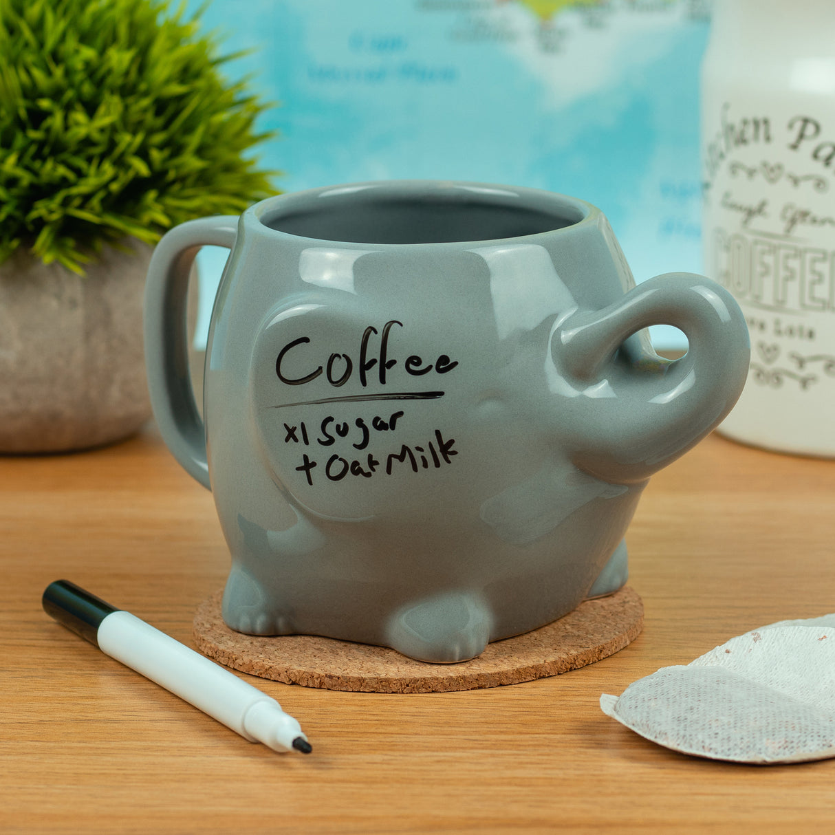 Elefant Memo Kaffeebecher mit Stift