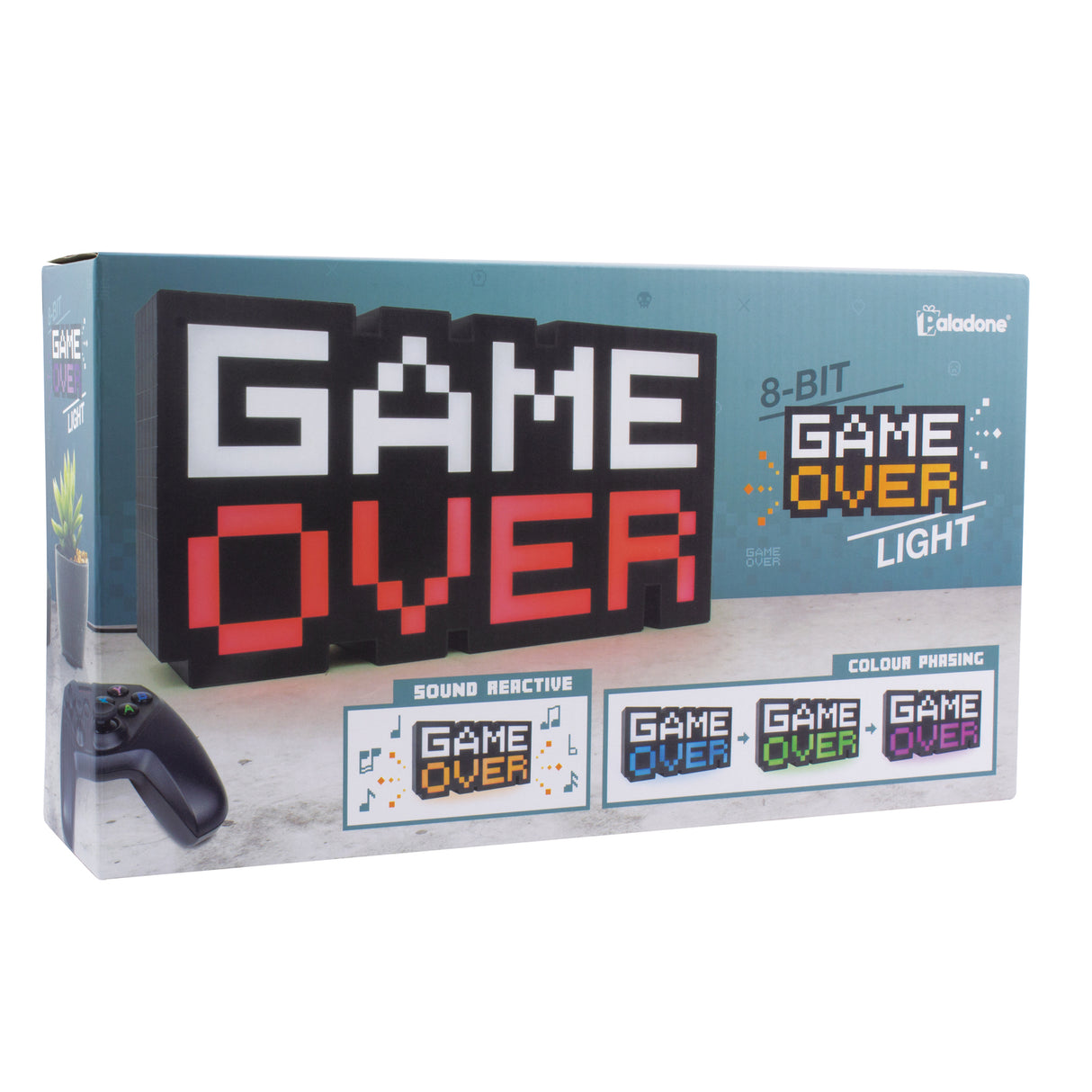 Game Over Retro Dekolampe mit Farbwechsel