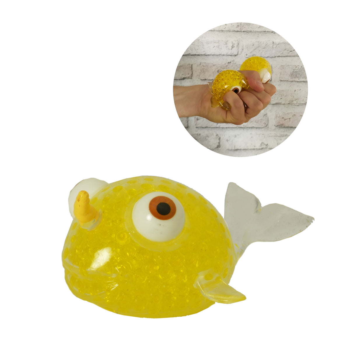 Narwal Stressball in gelb