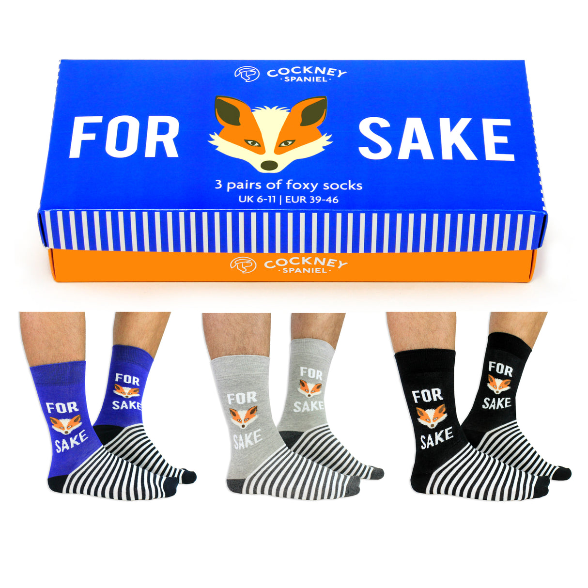 For Fox Sake Socken mit Geschenkverpackung in 39-46 (3 Paar)
