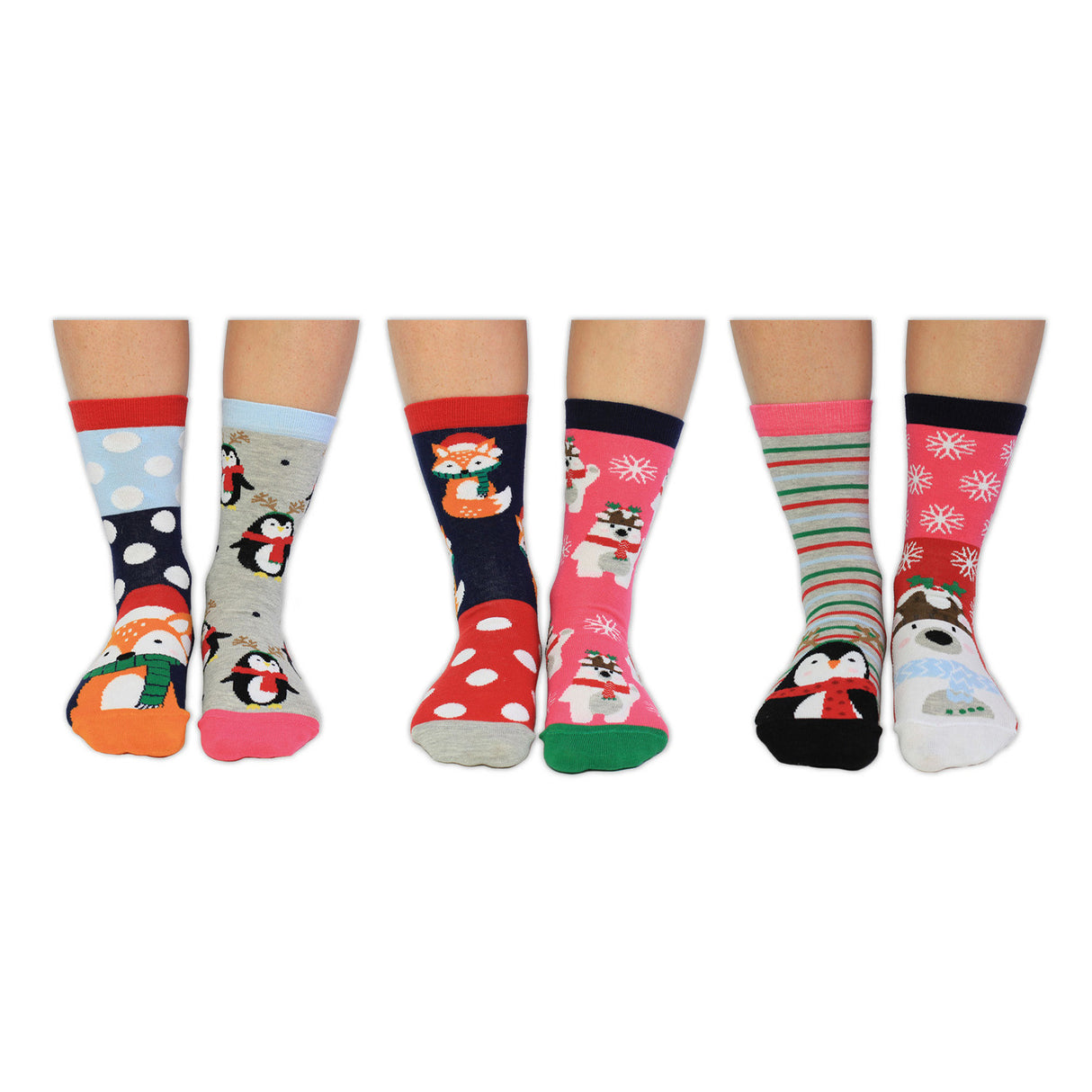 Mistletoes Weihnachten Oddsocks Socken in 37-42 im 6er Set