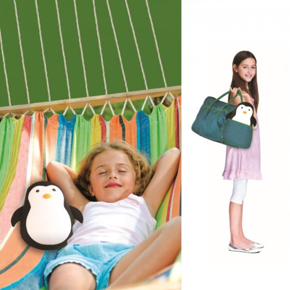 Zip&Flip Kissen Pinguin - Kuscheltier Nackenhörnchen