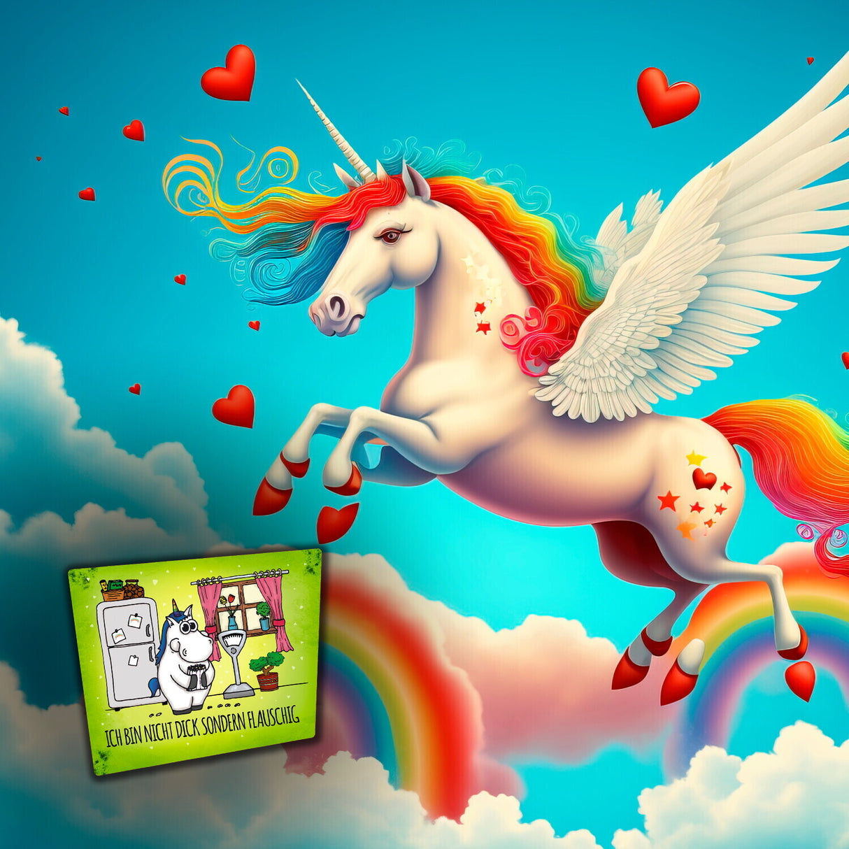 Honeycorns Einhorn Kühlschrankmagnete 7er Set