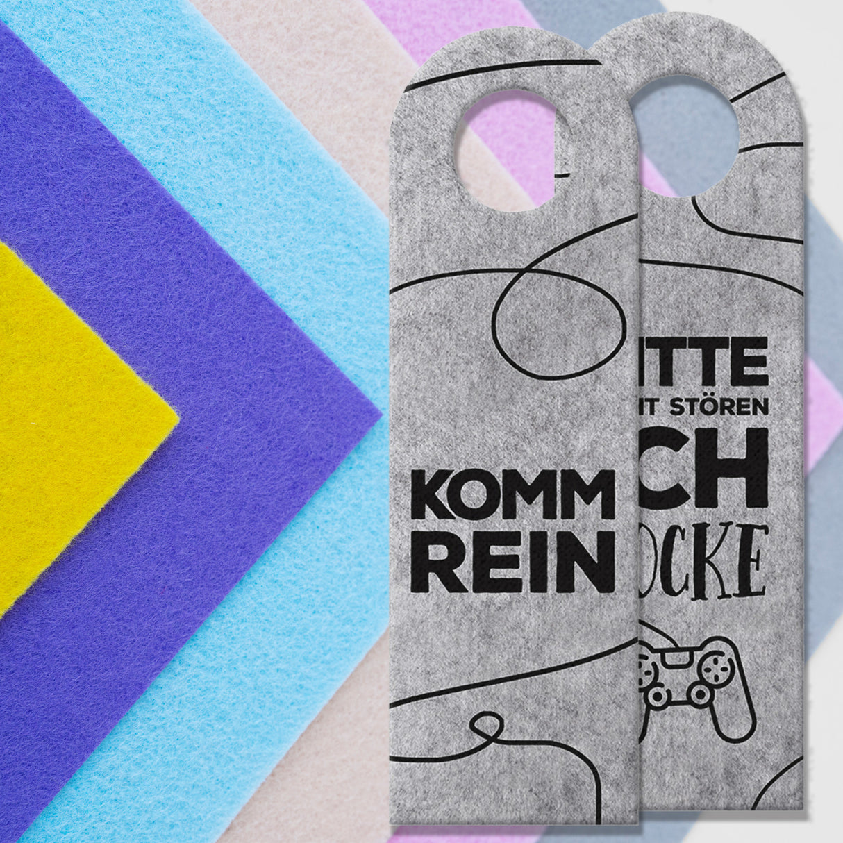 Nicht stören, ich zocke oder Komm rein Türhänger mit Zocker Motiv - gaming Spiel Game Zocker