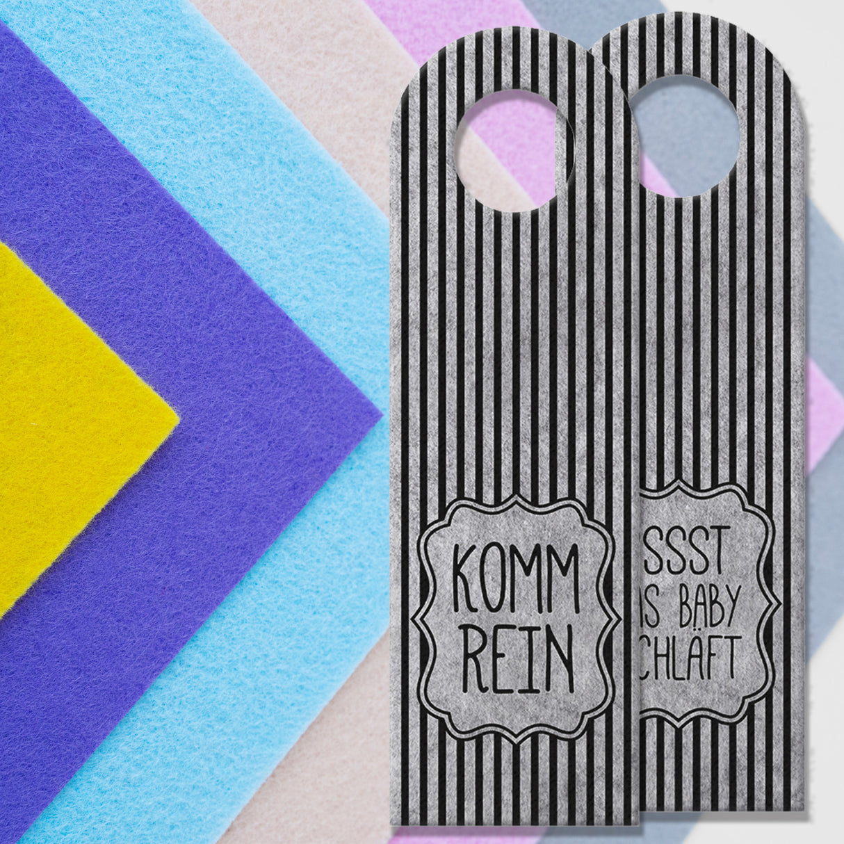 Das Baby schläft oder Komm rein Türhänger