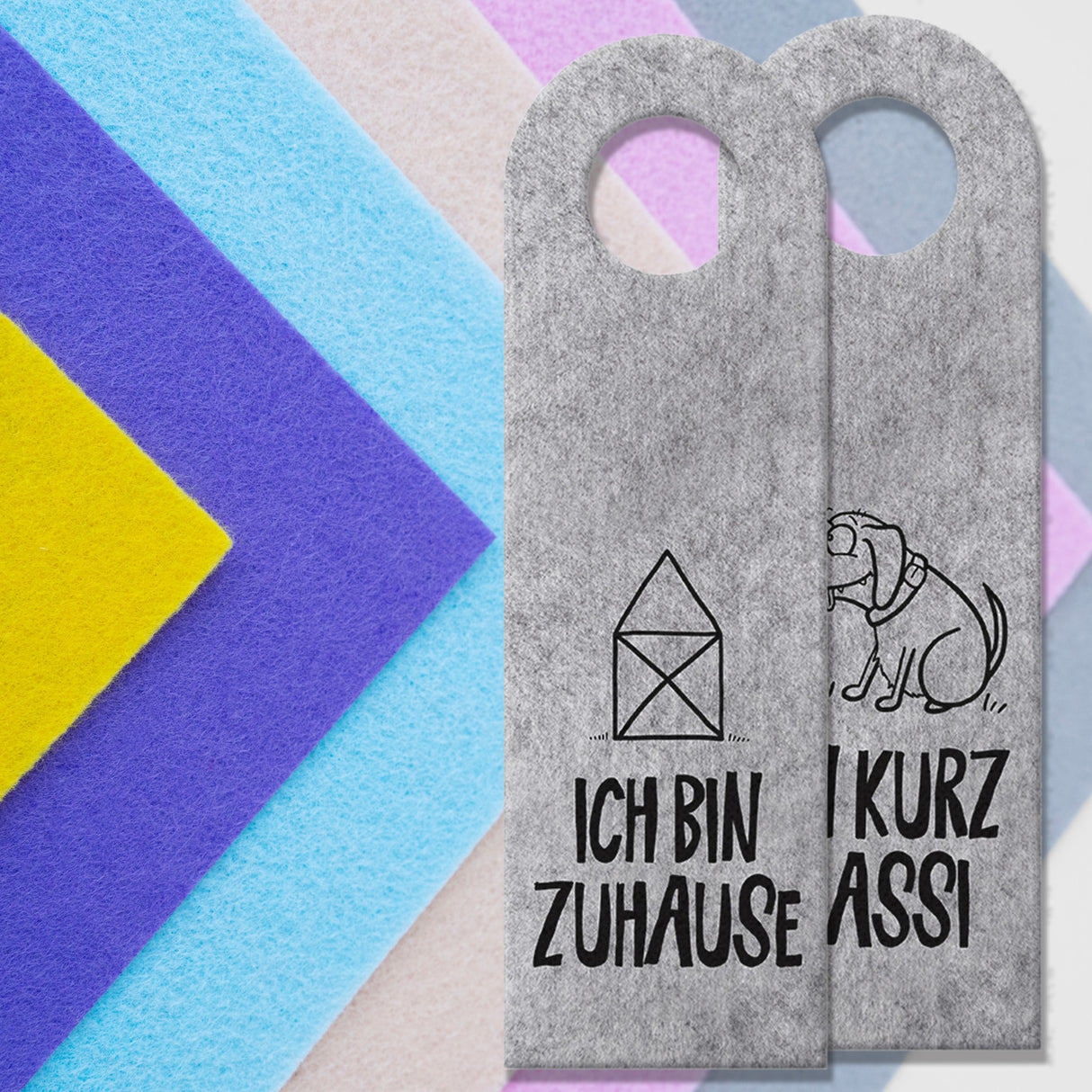 Ich bin Zuhause oder kurz Gassi Türhänger