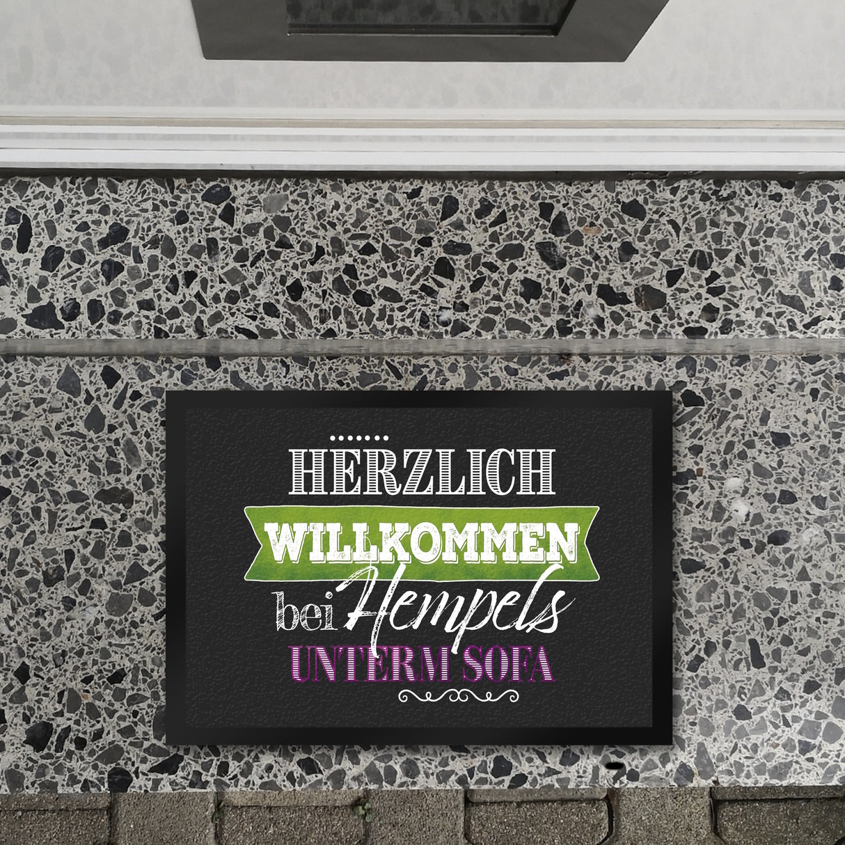 Herzlich Willkommen bei Hempels unterm Sofa Fußmatte mit Motiv