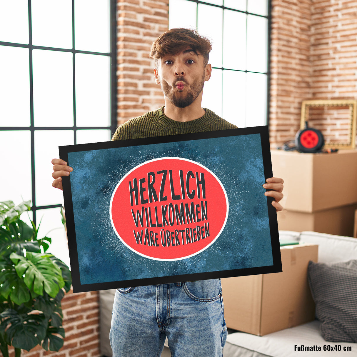 Herzlich Willkommen wäre übertrieben Fußmatte