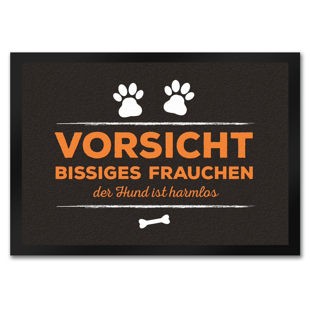Vorsicht bissiges Frauchen Fußmatte