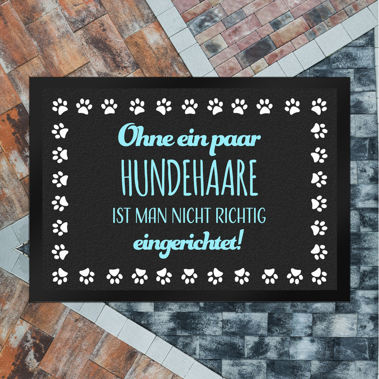 Ohne ein paar Hundehaare ist man nicht richtig eingerichtet! Fußmatte