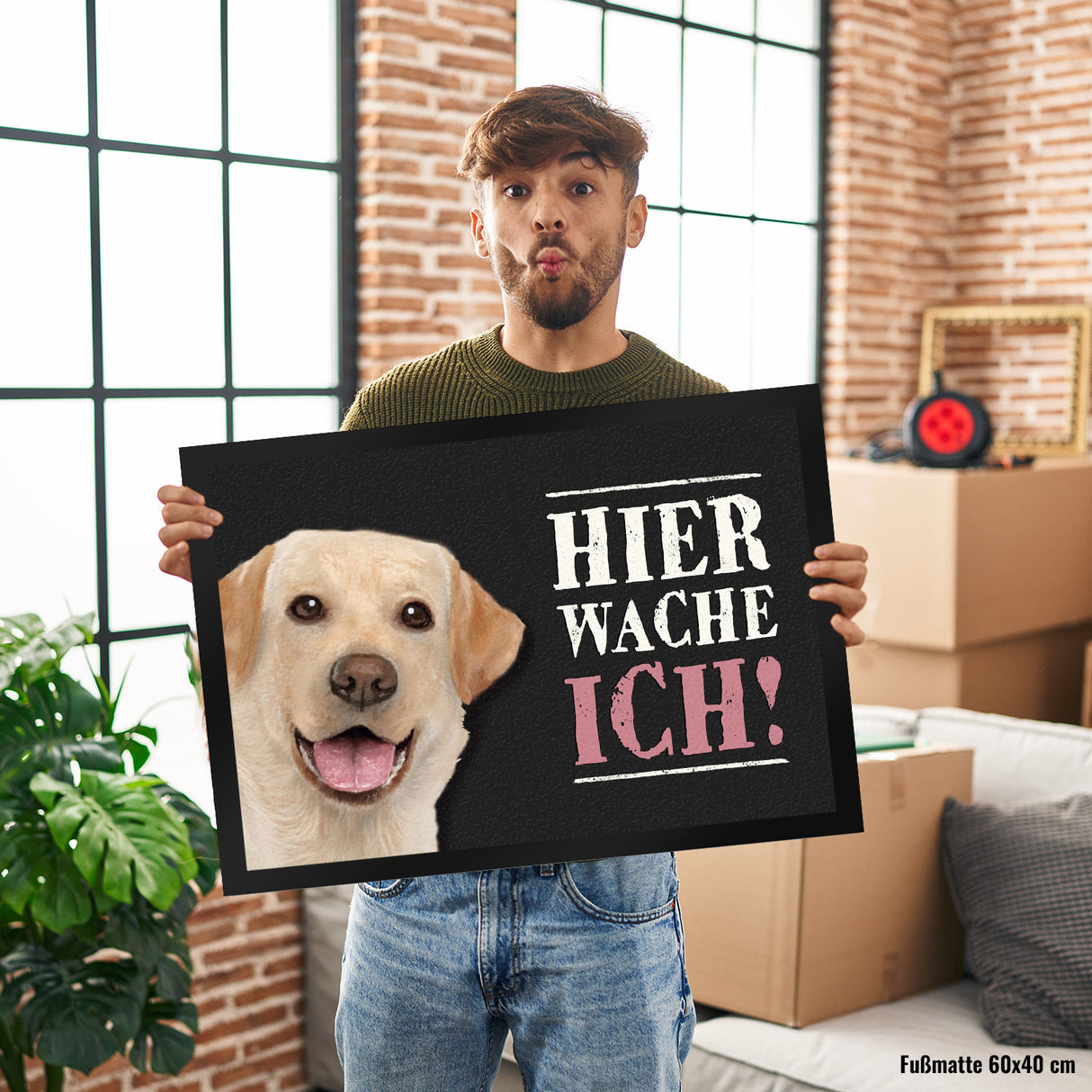 Hier wache ich! Labrador Fußmatte