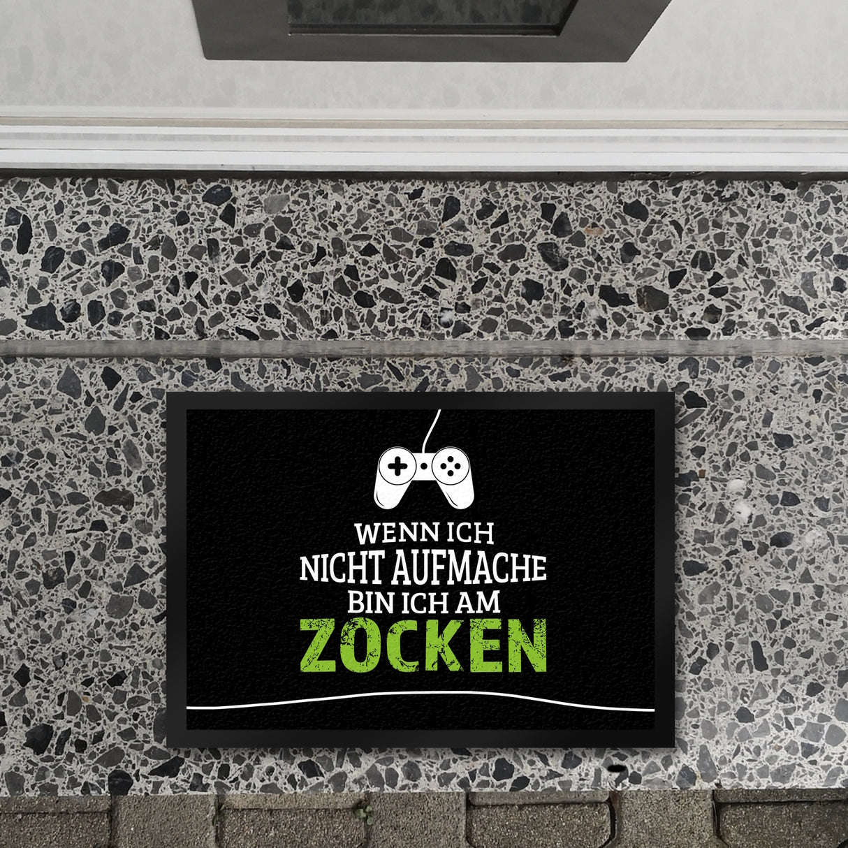 Wenn ich nicht aufmache, bin ich am zocken Fußmatte