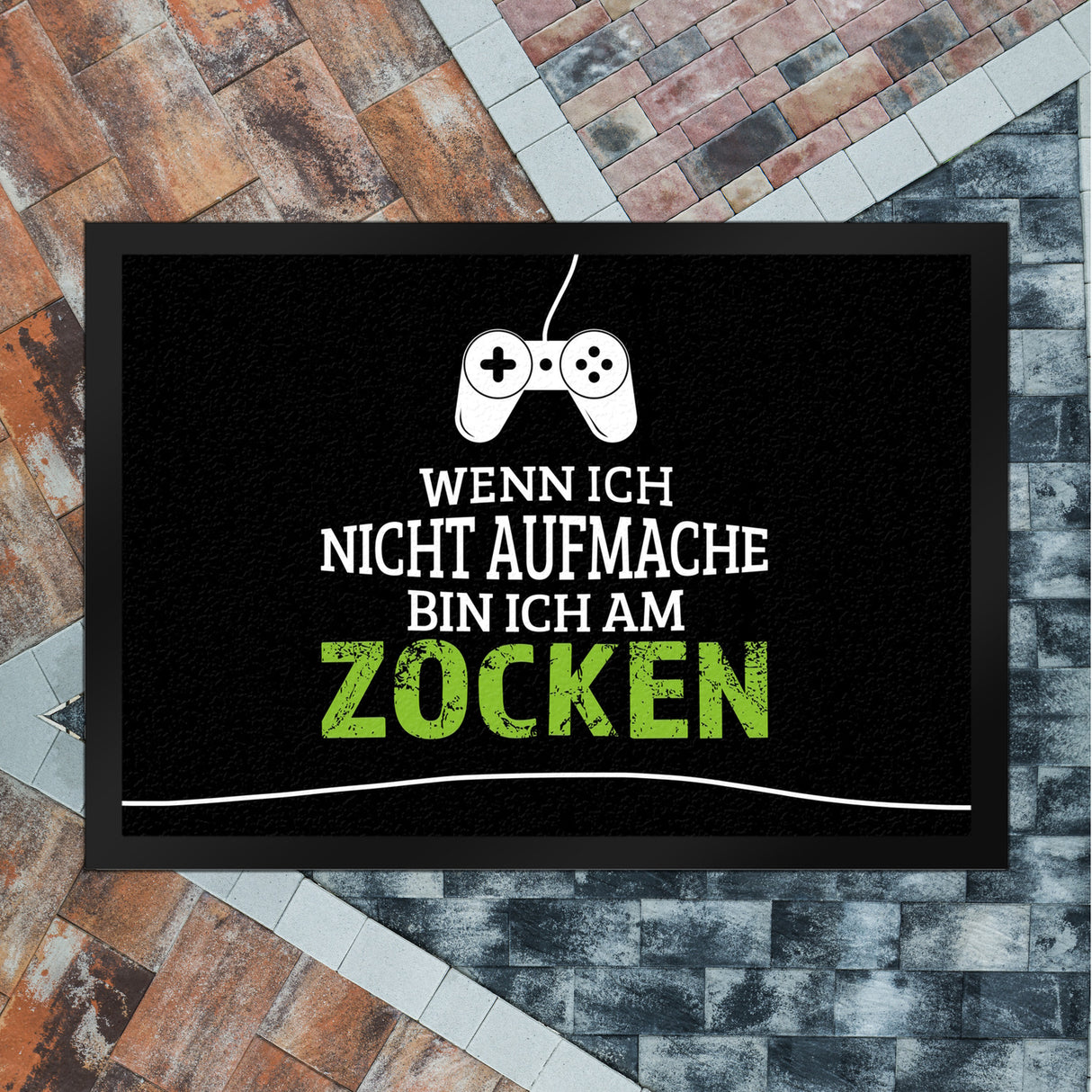 Wenn ich nicht aufmache, bin ich am zocken Fußmatte