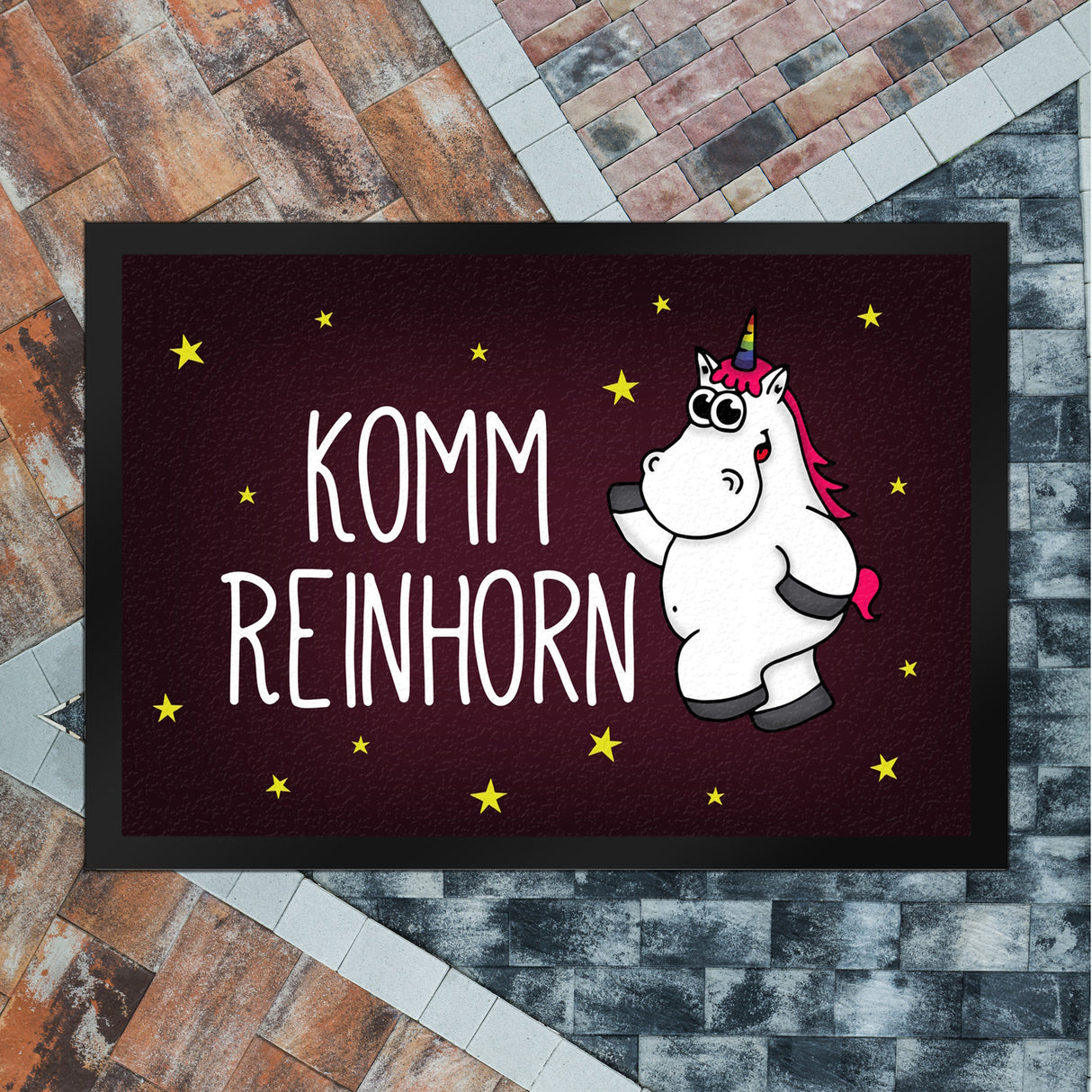 Komm Reinhorn Fußmatte mit Einhorn Motiv