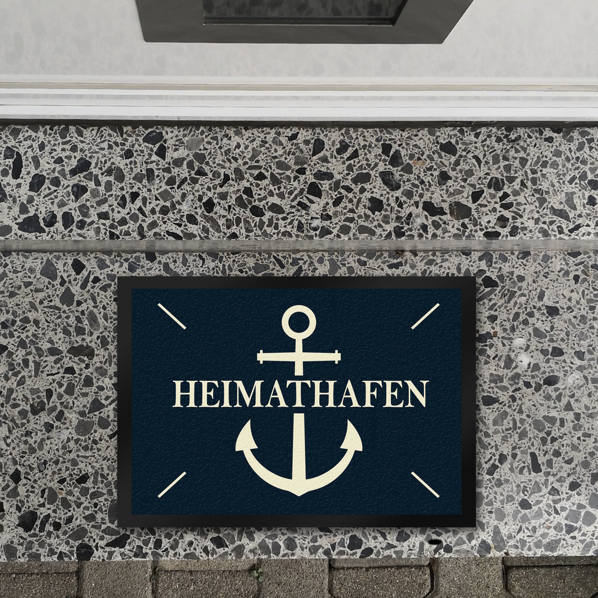 Heimathafen Fußmatte mit Anker Motiv