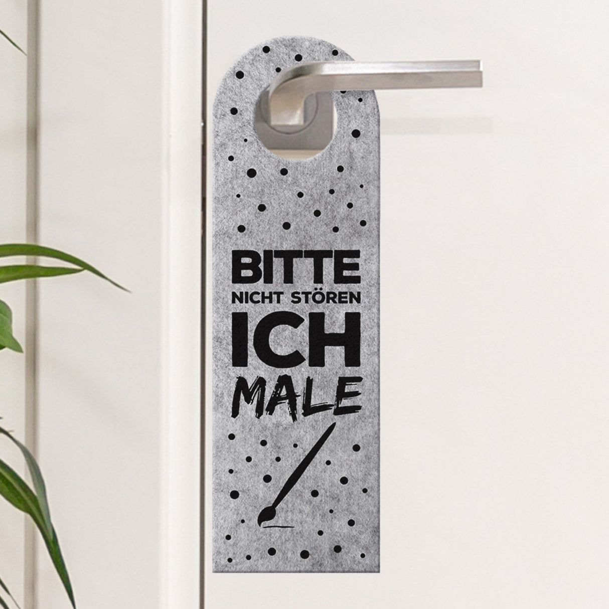 Bitte nicht stören, ich male oder Komm rein Türhänger mit Pinsel Motiv