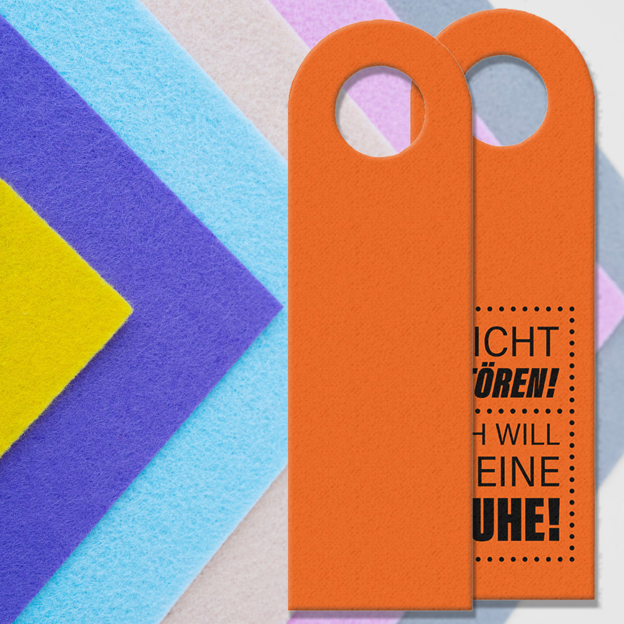 Nicht stören! Ich will meine Ruhe! Türhänger in Orange