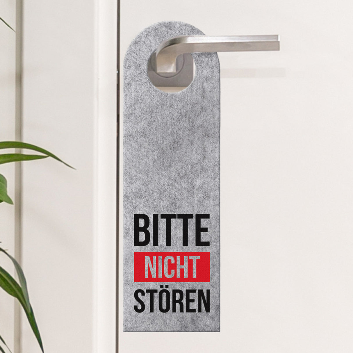 Bitte nicht stören oder Zimmer reinigen Türhänger mit farbigen Balken