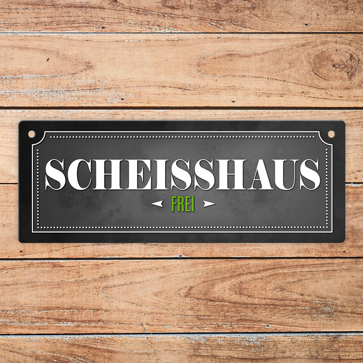 Scheißhaus frei oder besetzt Wendeschild mit Kordel