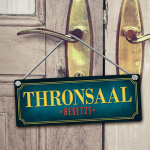 Thronsaal ist frei oder besetzt Toiletten-Wendeschild mit Kordel