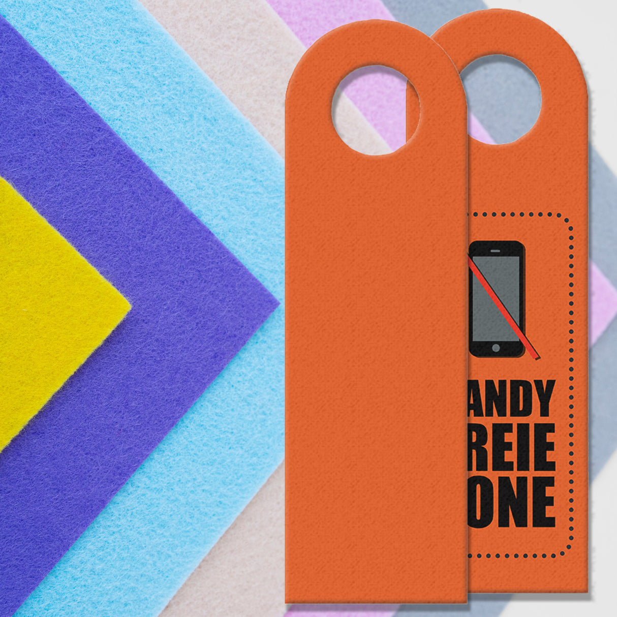 Handy freie Zone Türhänger in Orange