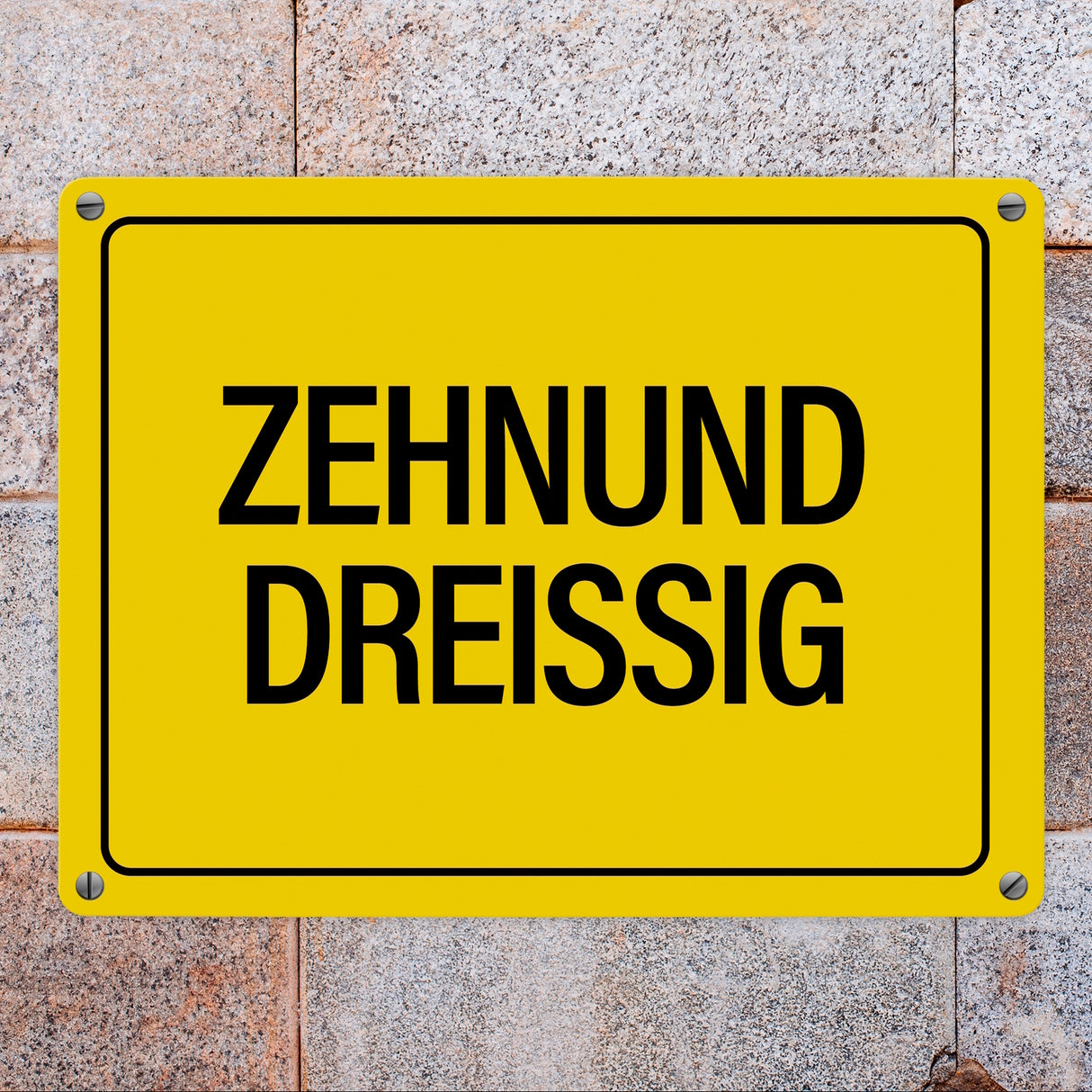 40. Geburtstag Metallschild mit Spruch: Zehnunddreißig