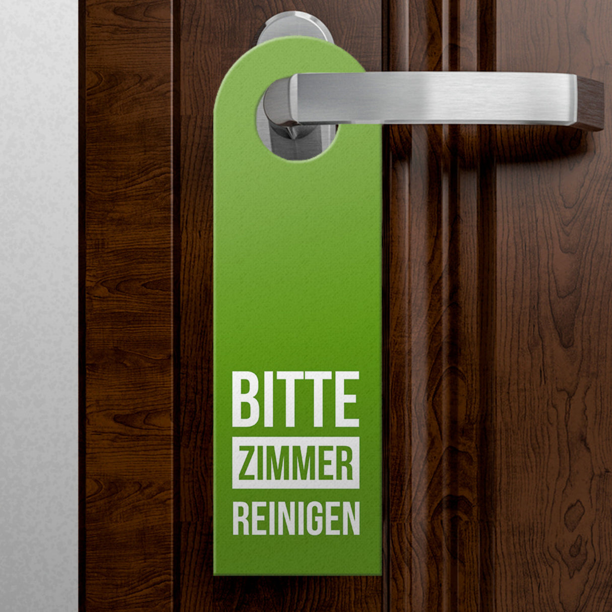 Bitte nicht stören oder Zimmer reinigen Türhänger -Grün