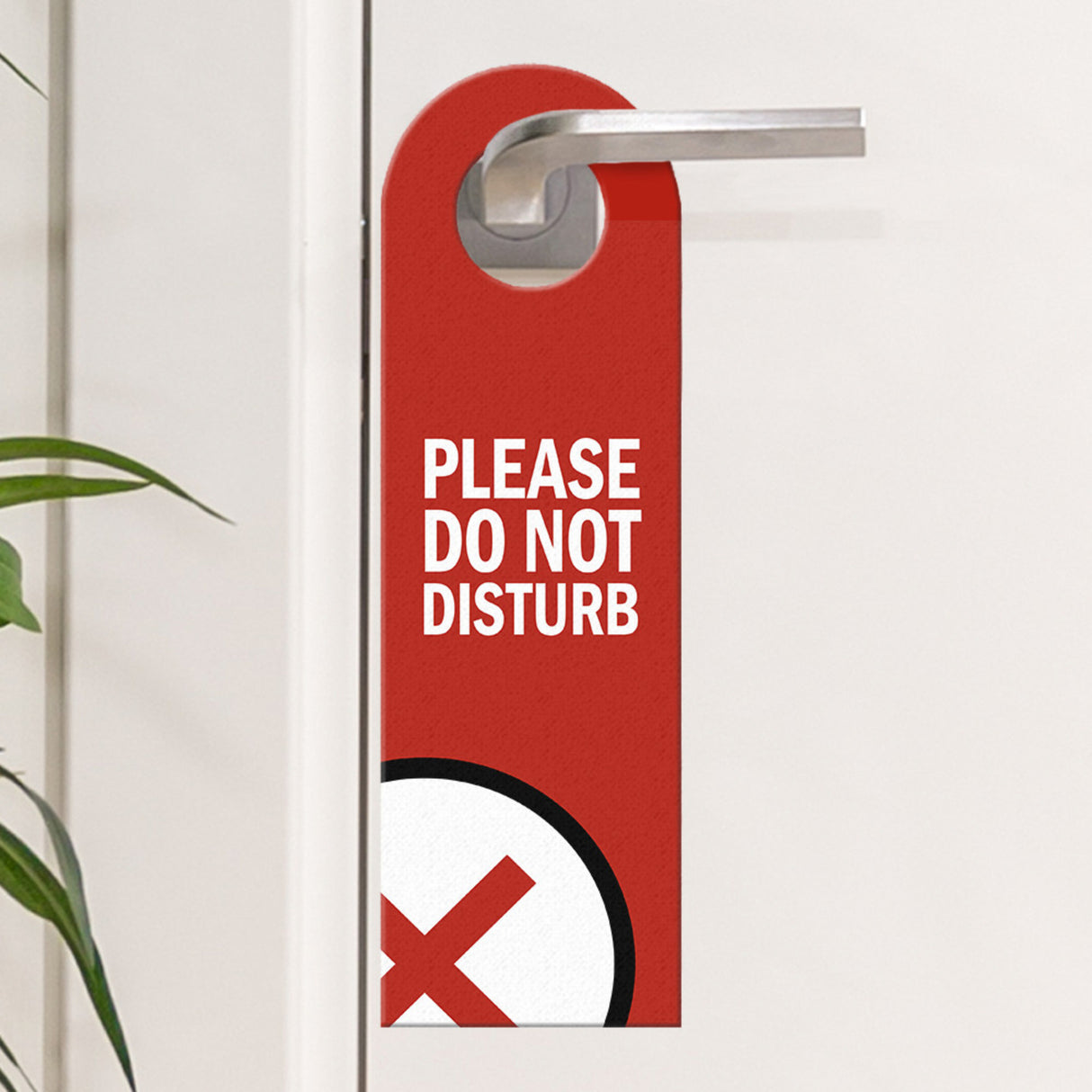 Please do not disturb oder Clean up my room Türhänger mit Symbolen -Grün