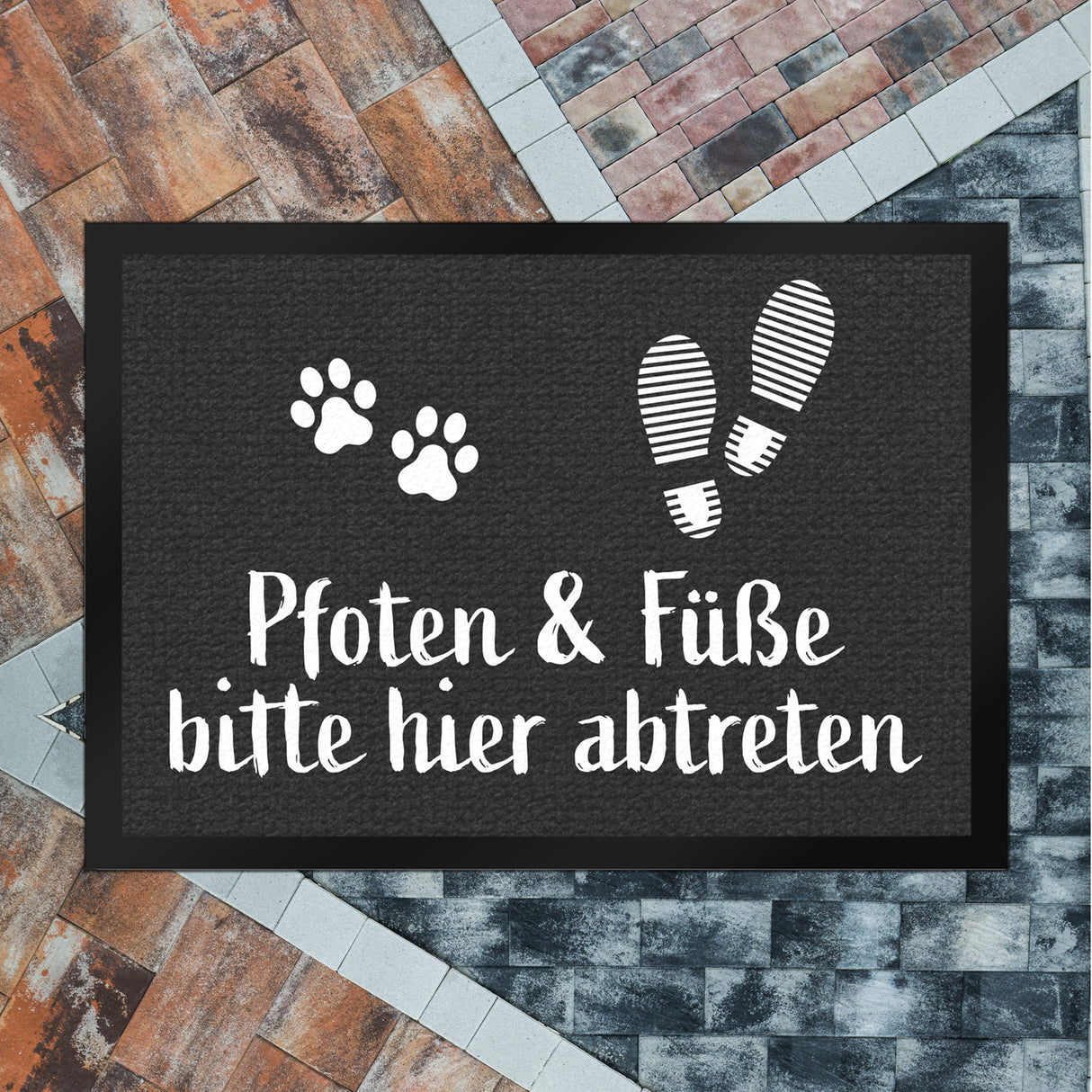 Pfoten und Füße bitte hier abtreten Fußmatte