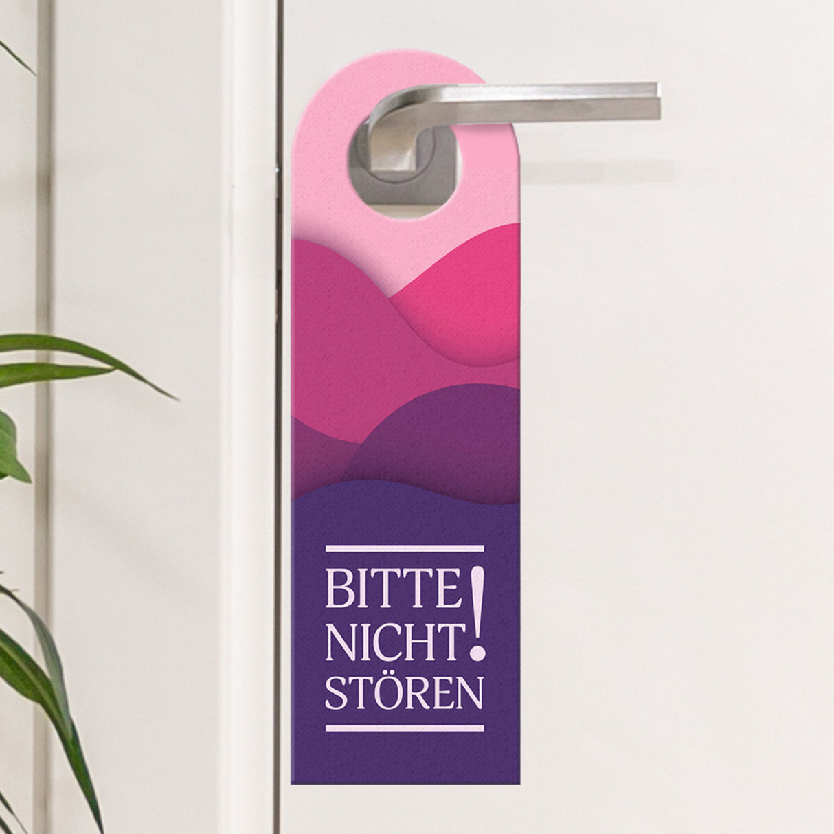 Bitte nicht stören! Türhänger mit Muster Purple Waves