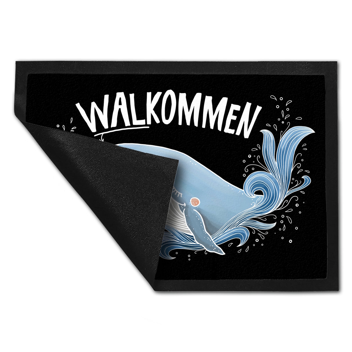 Walkommen Fußmatte mit Wal Motiv