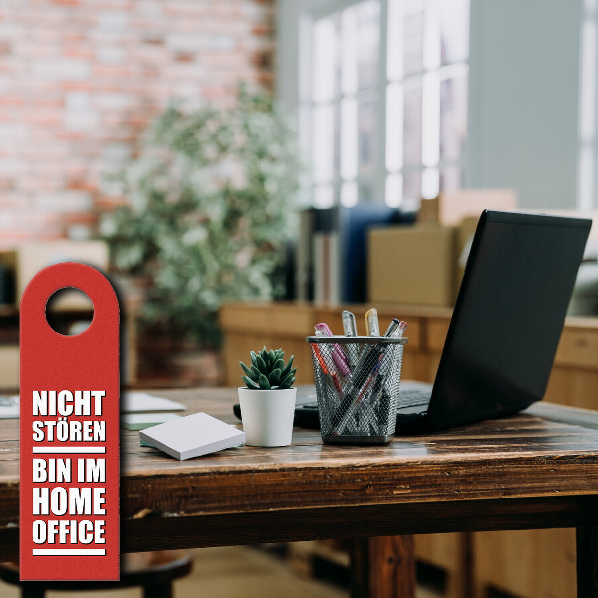 Nicht stören, Homeoffice oder Komm rein Türhänger -grün