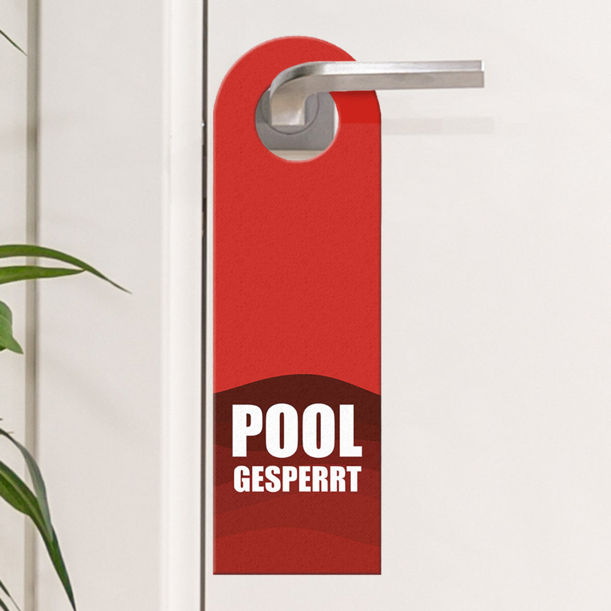 Pool gesperrt oder frei Türhänger