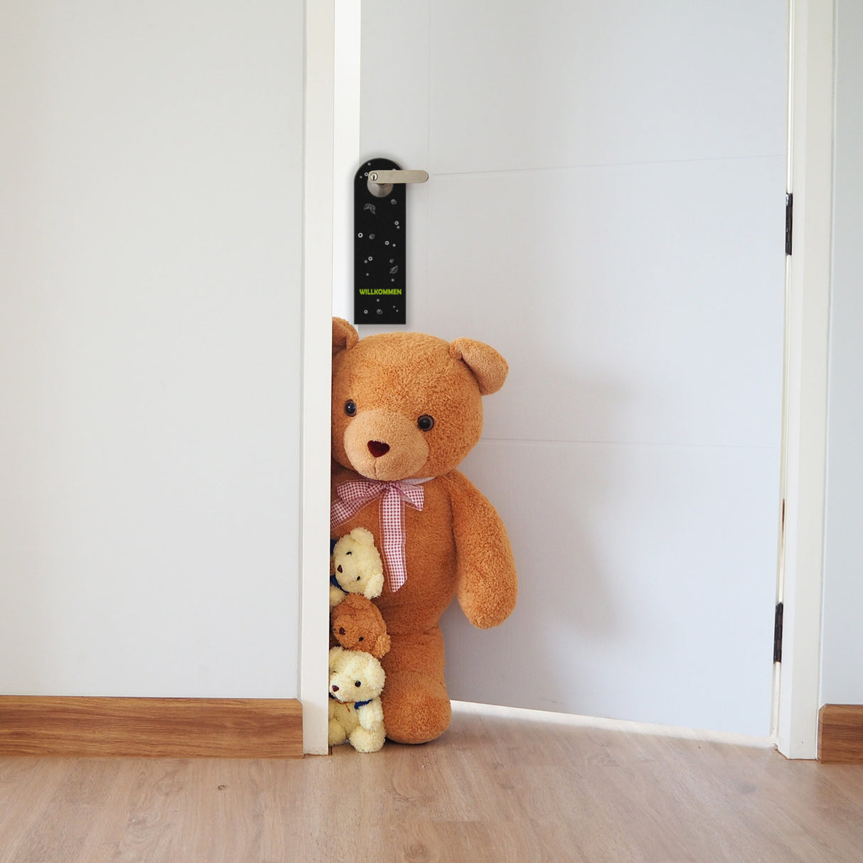 Mittagspause oder Willkommen Türhänger