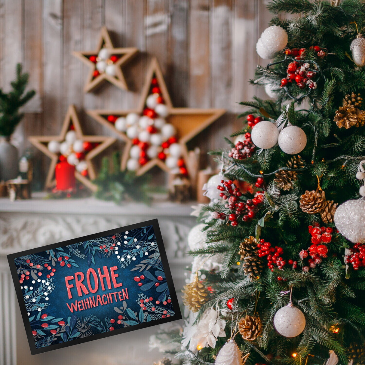 Frohe Weihnachten Fußmatte