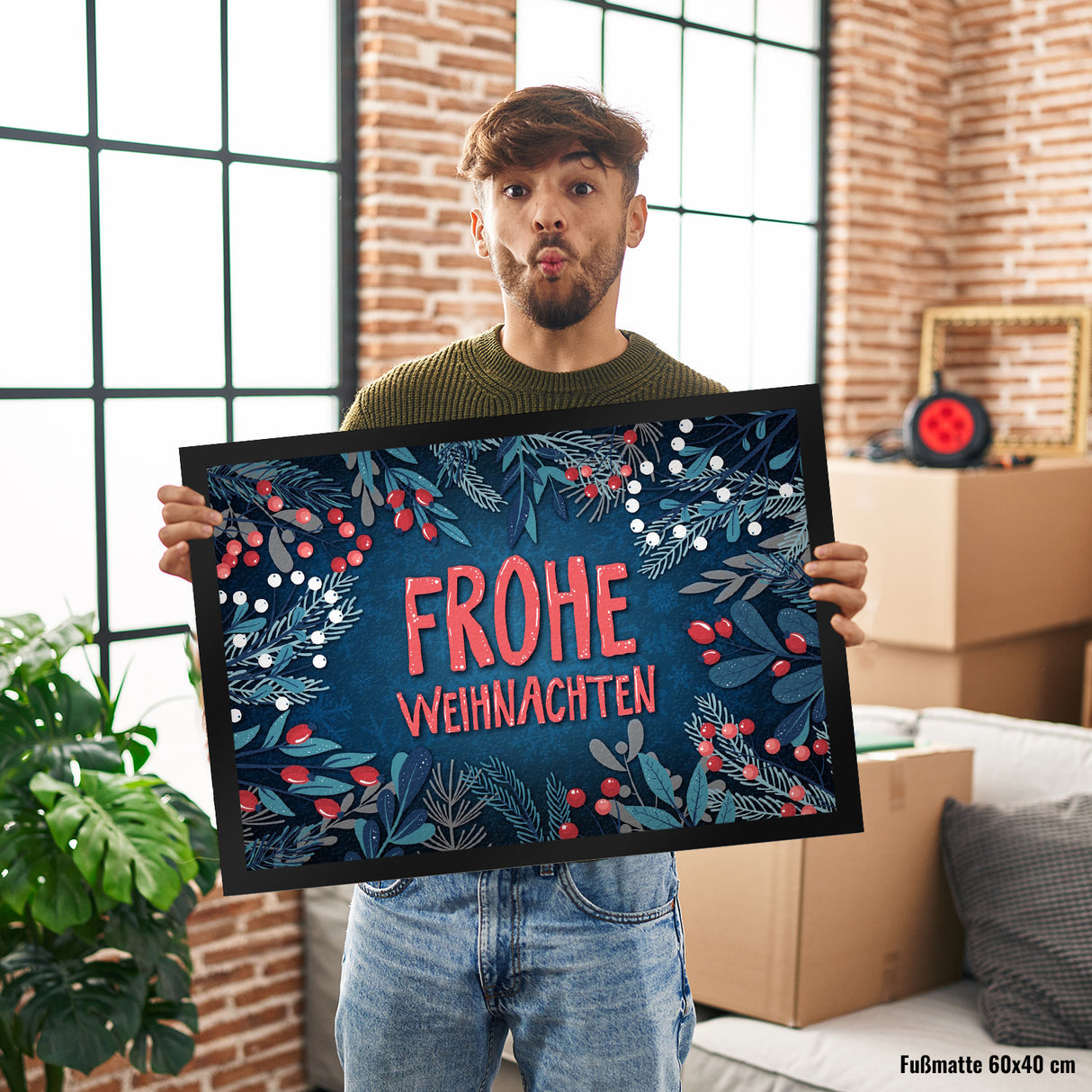 Frohe Weihnachten Fußmatte
