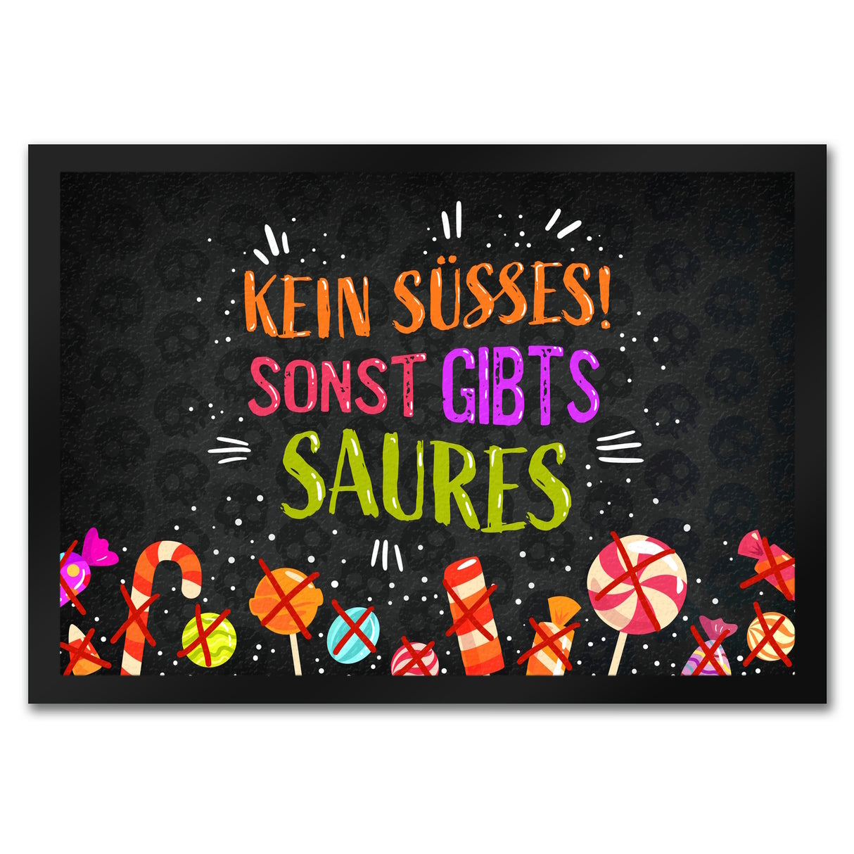 Süßes oder Saures Halloween-Fußmatte Süßigkeiten Nacht Haustüre Kind Kinder süß