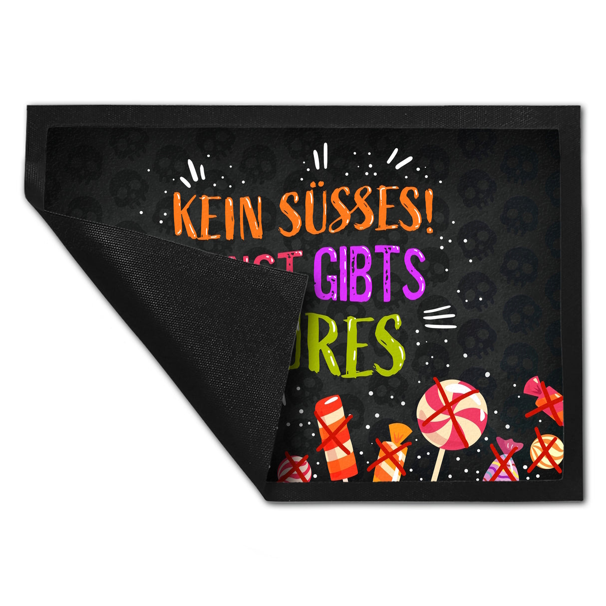 Süßes oder Saures Halloween-Fußmatte Süßigkeiten Nacht Haustüre Kind Kinder süß