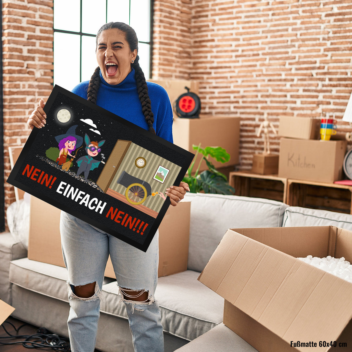 Halloween-Fußmatte mit Verbot: Nein! Einfach Nein!