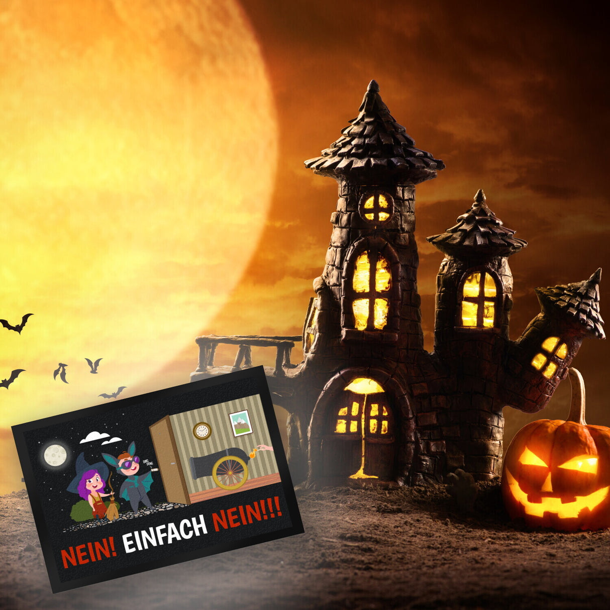 Halloween-Fußmatte mit Verbot: Nein! Einfach Nein!
