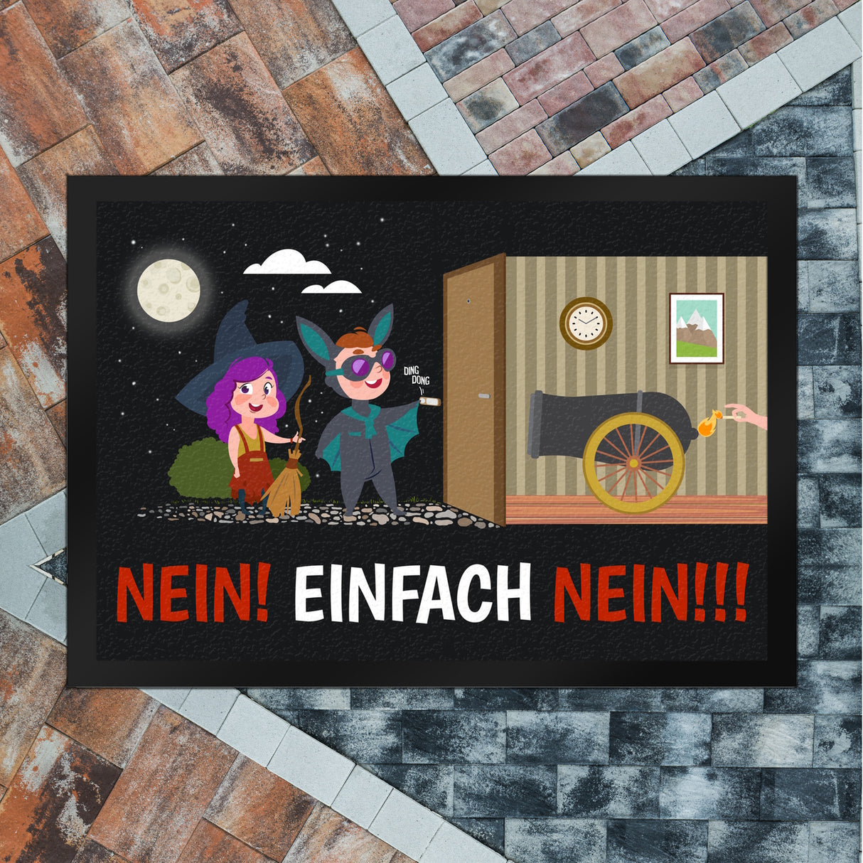 Halloween-Fußmatte mit Verbot: Nein! Einfach Nein!