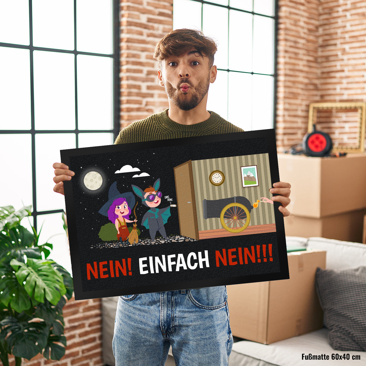 Halloween-Fußmatte mit Verbot: Nein! Einfach Nein!