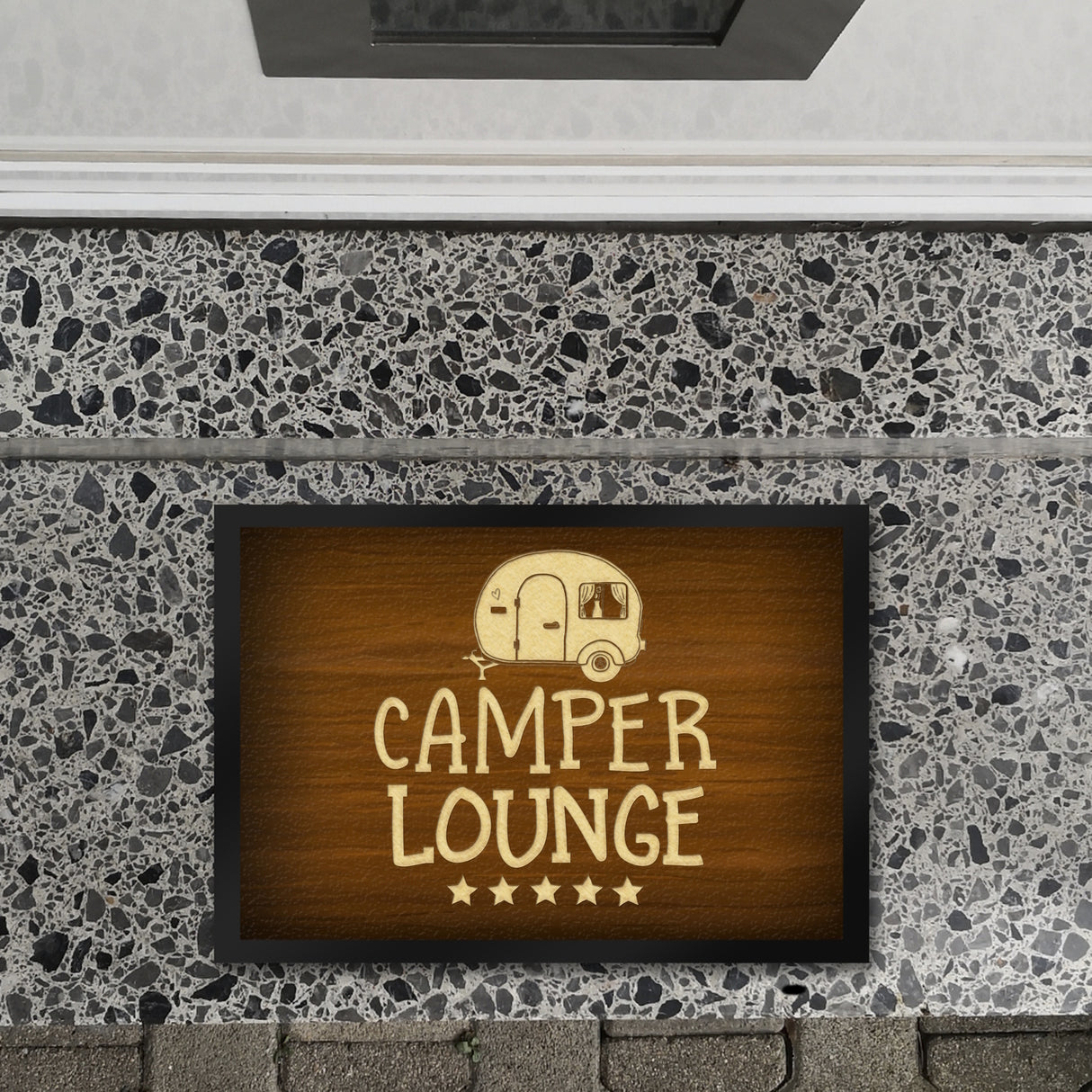 Camper-Lounge Fußmatte mit Wohnwagen Motiv VIP Wohnwagen Wohnmobil Urlaub Gast Gäste