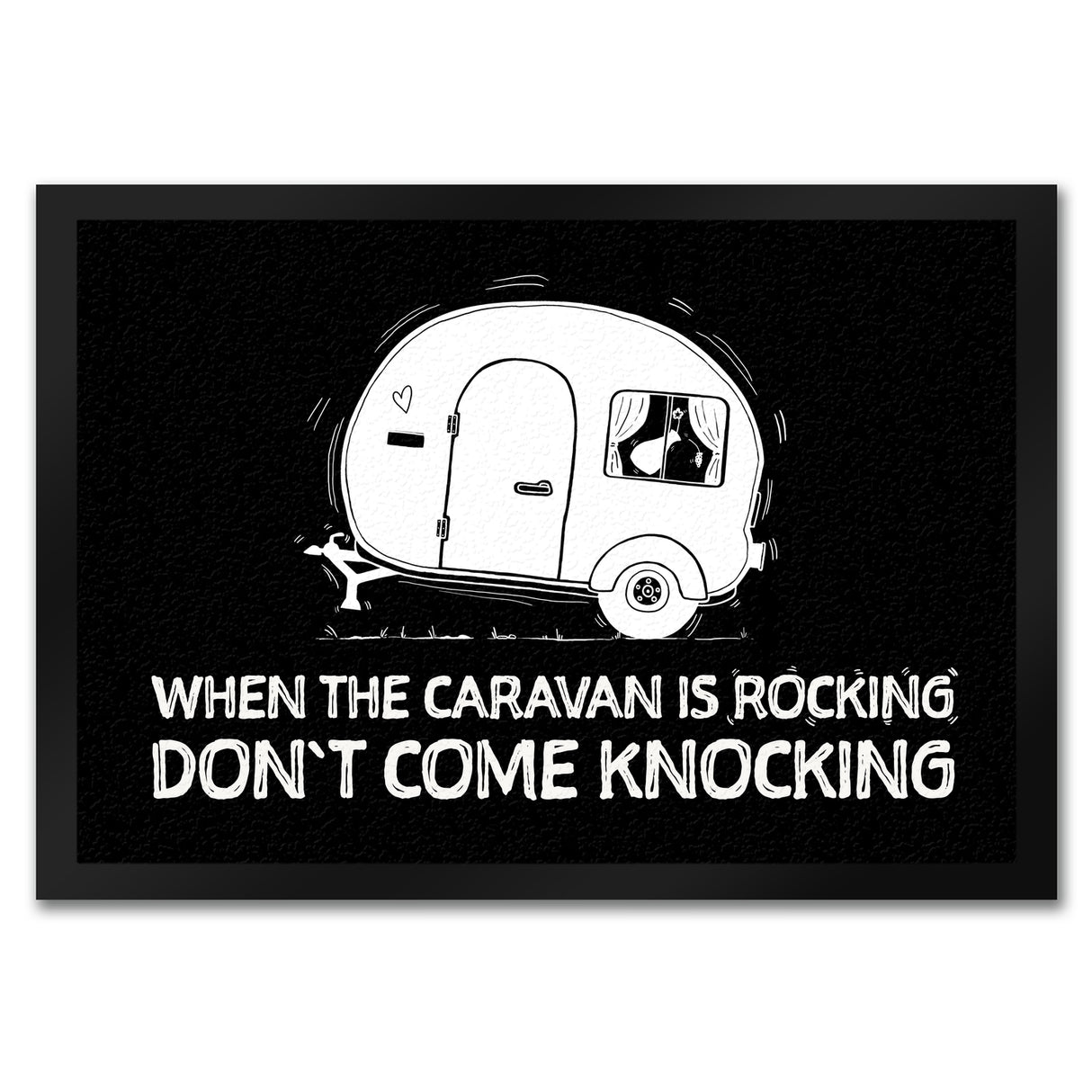 When the caravan is rocking Fußmatte mit Wohnwagen Motiv