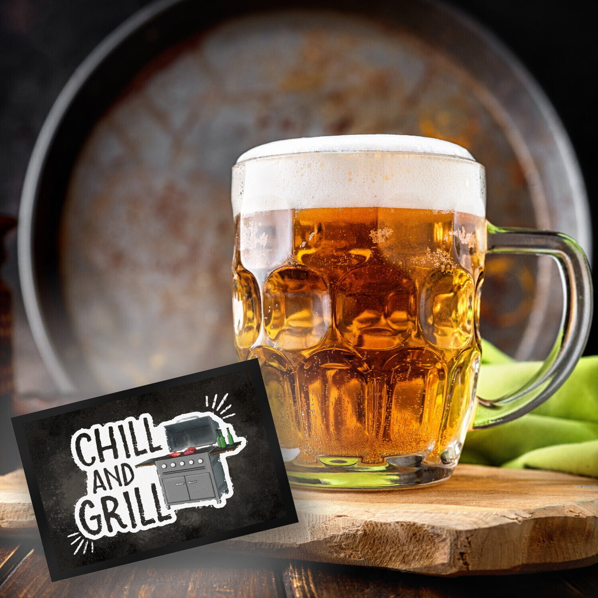 Chill and grill Fußmatte mit Elektrogrill Motiv