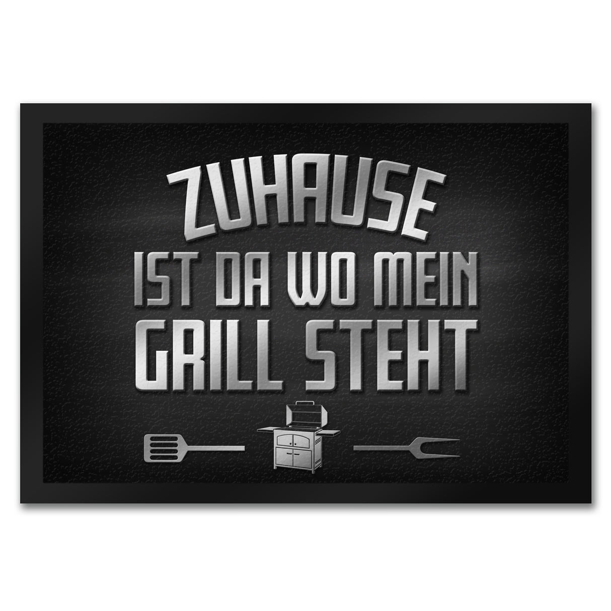 Zuhause ist da wo mein Grill steht Fußmatte