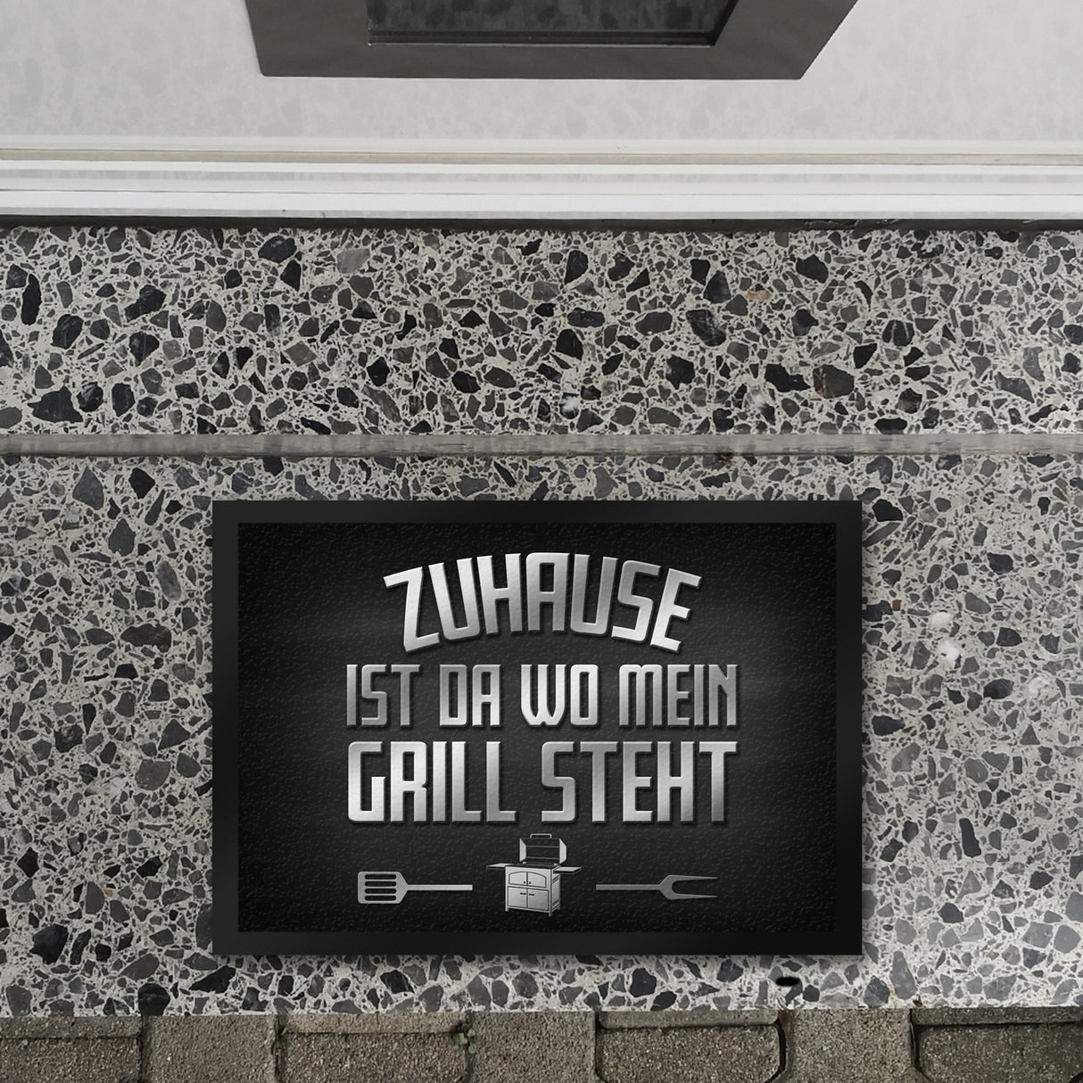 Zuhause ist da wo mein Grill steht Fußmatte