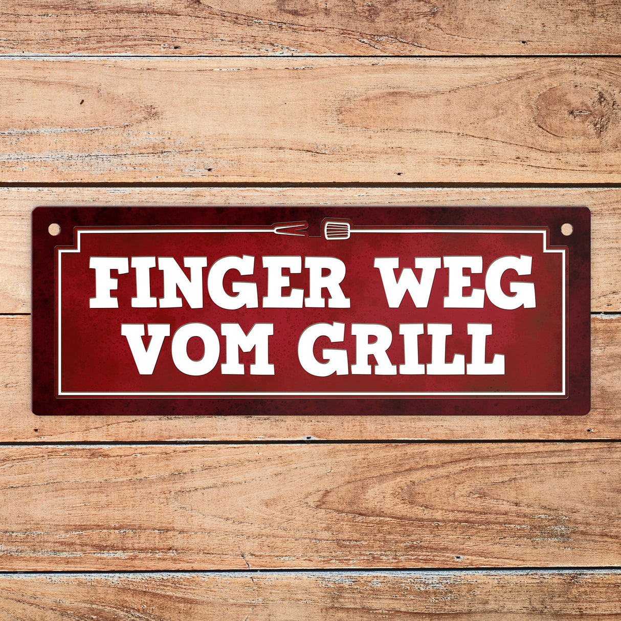 Finger weg vom Grill oder mein Grill meine Regeln Wendeschild mit Kordel