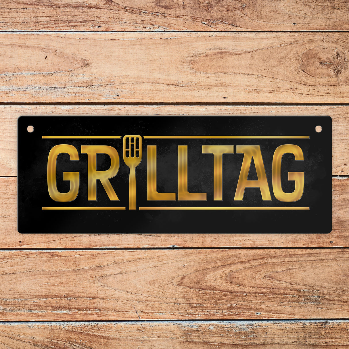 Grilltag oder Scheißtag Wendeschild mit Kordel