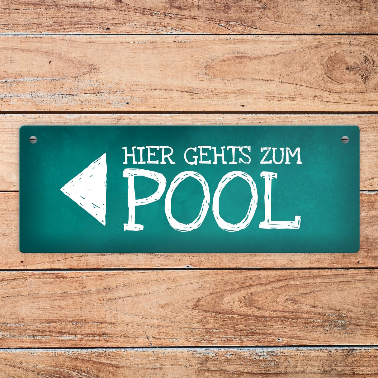 Hier geht’s zum Pool Metallschild Swimmingpool schwimmen tauchen Wasser abkühlen